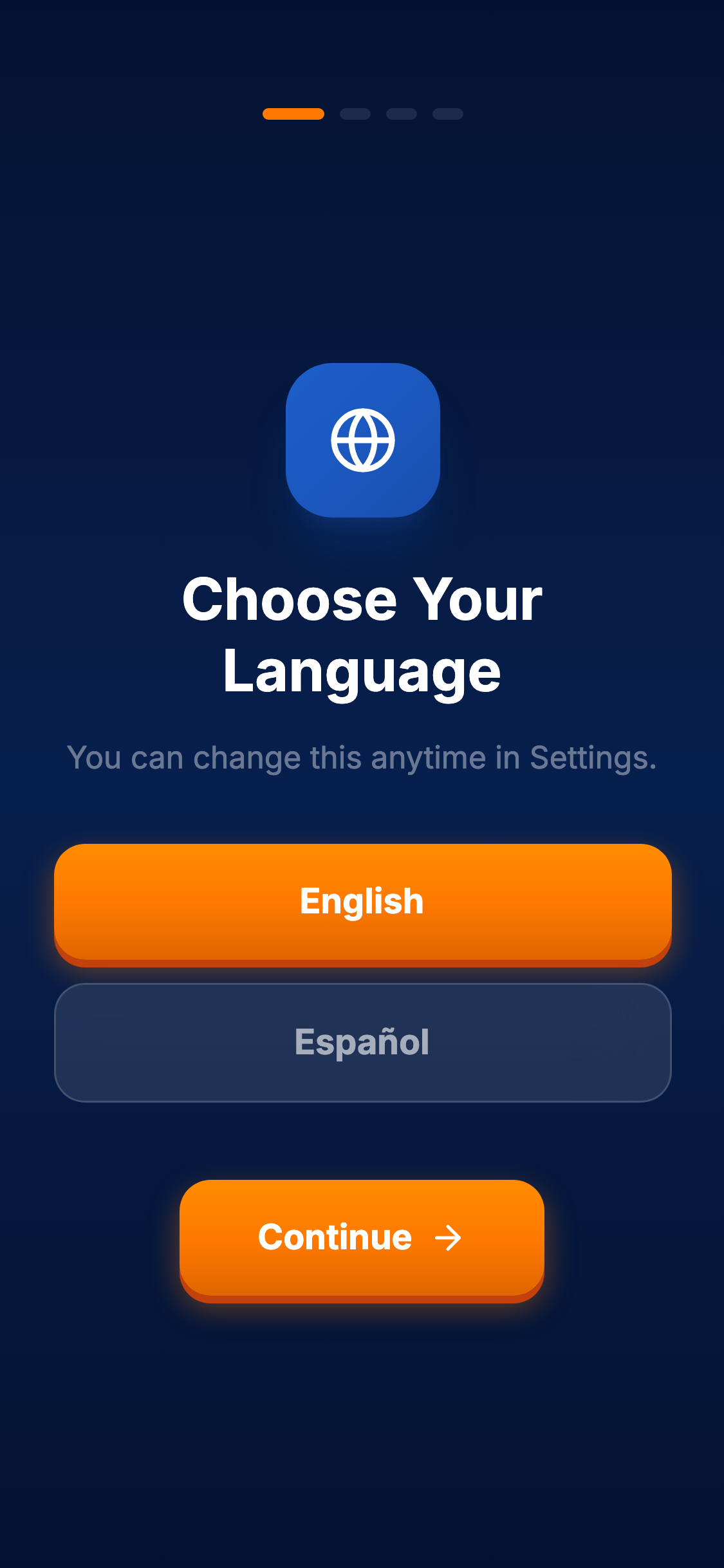Gotta Guy Language Selection